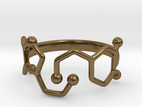 Dopamine Serotonin Ring - Size 7 in Polished Bronze