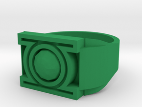Green Lantern Ring 13 V3 in Green Processed Versatile Plastic