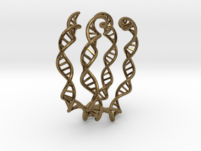 DNA Bracelet (63mm, open) in Polished Bronze