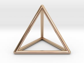 Tetrahedron pendant in 14k Rose Gold