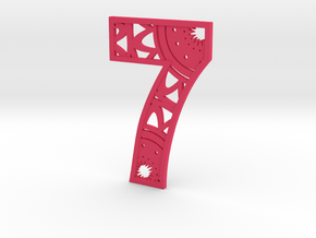 House Number 7 in Pink Processed Versatile Plastic