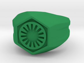 First Order Signet Ring (Size 10 1/4 - 20 mm) in Green Processed Versatile Plastic