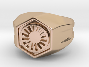 First Order Signet Ring (Size 10 1/4 - 20 mm) in 14k Rose Gold Plated Brass