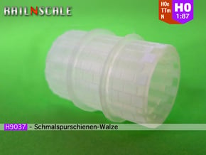 Schmalspurschienen-Walze (H0e 1:87) in Smooth Fine Detail Plastic