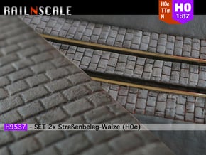 SET 2x Straßenwalzen Schmalspur (H0e 1:87) in Tan Fine Detail Plastic