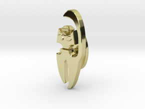 Cat Cufflink in 18k Gold Plated Brass