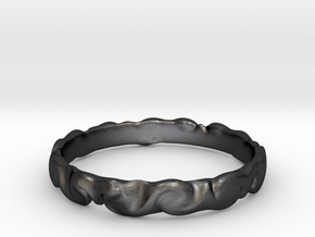 Cloud ring(size = USA 5.5)  in Polished and Bronzed Black Steel