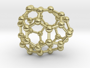0130 Fullerene C40-24 cs in 18k Gold Plated Brass