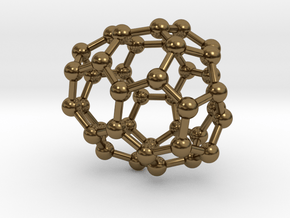0131 Fullerene C40-25 c2 in Polished Bronze