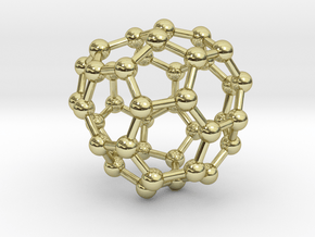 0132 Fullerene C40-26 c1 in 18k Gold Plated Brass
