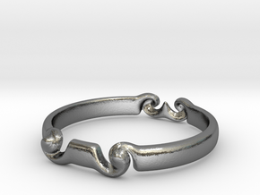 Spiral ring(size = USA 5.5)  in Fine Detail Polished Silver