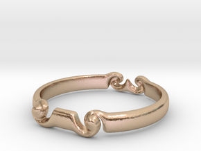 Spiral ring(size = USA 5.5)  in 14k Rose Gold Plated Brass