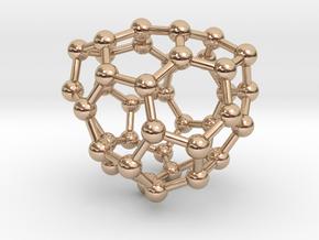 0133 Fullerene C40-27 c2 in 14k Rose Gold Plated Brass