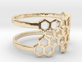 Honeycomb Ring in 14K Yellow Gold: Small