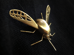 Bee Fly Pendant in Natural Bronze