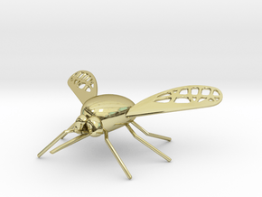 Bee Fly Pendant in 18k Gold Plated Brass