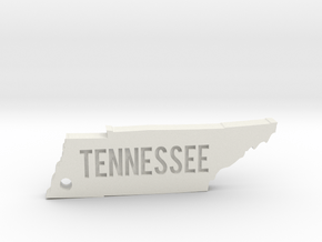 Tennessee Keychain in White Natural Versatile Plastic