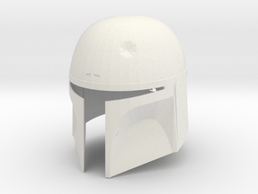 Boba Fett Helmet - Dented version in White Natural Versatile Plastic