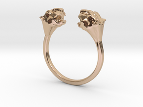 Panther Lady Ring in 14k Rose Gold Plated Brass
