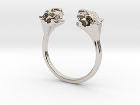 Panther Lady Ring in Rhodium Plated Brass