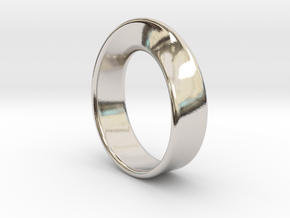 Moebius Ring - reference in Rhodium Plated Brass