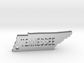 Tennessee Keychain in Fine Detail Polished Silver