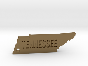 Tennessee Keychain in Polished Bronze