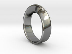 Moebius Ring 15.7 in Fine Detail Polished Silver