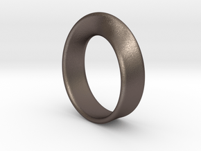 Moebius Ring 16.0 in Polished Bronzed Silver Steel