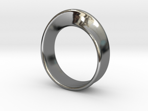Moebius Ring 19.5 in Fine Detail Polished Silver