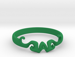 Skull of ring(size = USA 5.5)  in Green Processed Versatile Plastic