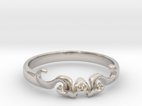 Skull of ring(size = USA 5.5)  in Platinum