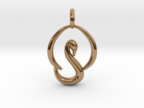 Swan Pendant in Polished Brass