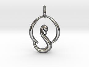 Swan Pendant in Fine Detail Polished Silver