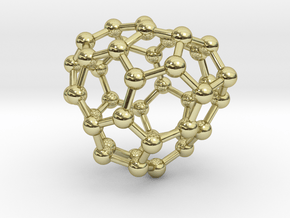 0141 Fullerene C40-29 c2 in 18k Gold Plated Brass