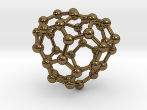0141 Fullerene C40-29 c2 in Polished Bronze