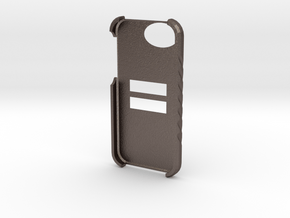 Equal Iphone 5 & 5S Case in Polished Bronzed Silver Steel