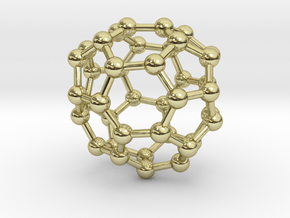 0147 Fullerene C40-35 c2 in 18k Gold Plated Brass