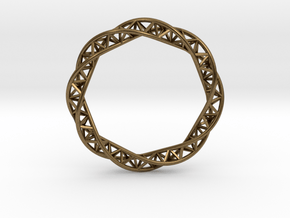 Triple Helix Bracelet (63 mm) in Natural Bronze