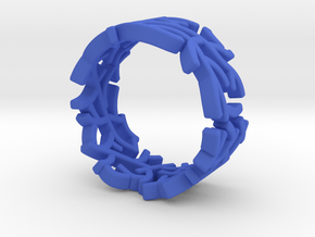 Single Coral Ring (6 1/2) in Blue Processed Versatile Plastic