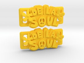 "De La Soul" Lacelocks (1 pair) in Yellow Processed Versatile Plastic