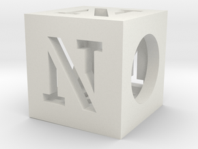 N Cube Slide in White Natural Versatile Plastic