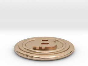 Bitcoin in 14k Rose Gold