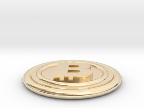 Bitcoin in 14k Gold Plated Brass