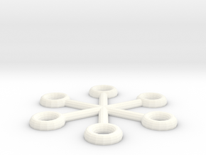 Imperial Snowflake Mk 1 in White Processed Versatile Plastic