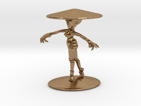 Girl With Hat 3'' in Natural Brass