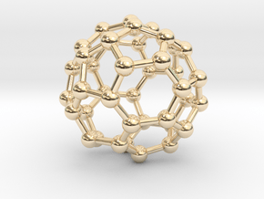 0148 Fullerene C40-36 c2 in 14K Yellow Gold