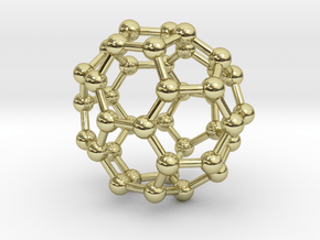 0149 Fullerene C40-37 c2v in 18k Gold Plated Brass