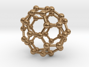 0149 Fullerene C40-37 c2v in Polished Brass