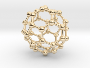 0151 Fullerene C40-39 d5d in 14k Gold Plated Brass